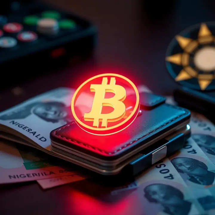 Illustration showing a glowing bonus symbol overlaying a digital wallet with Nigerian currency notes