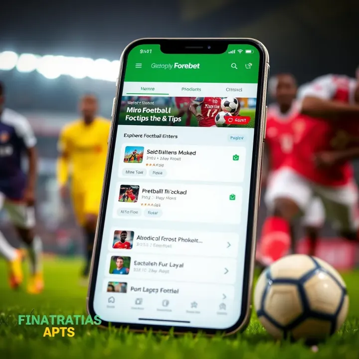Mobile app displaying detailed football predictions and tips on Forebet platform