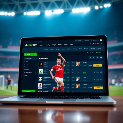 Forebet.com Homepage Featuring Football Predictions Screenshot showing the Forebet.com homepage with football match predictions