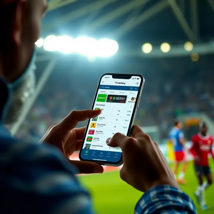 User navigating through key features of the Forebet Kenya app interface