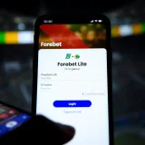 User interface showing Forebet Lite login screen on mobile device in Nigeria