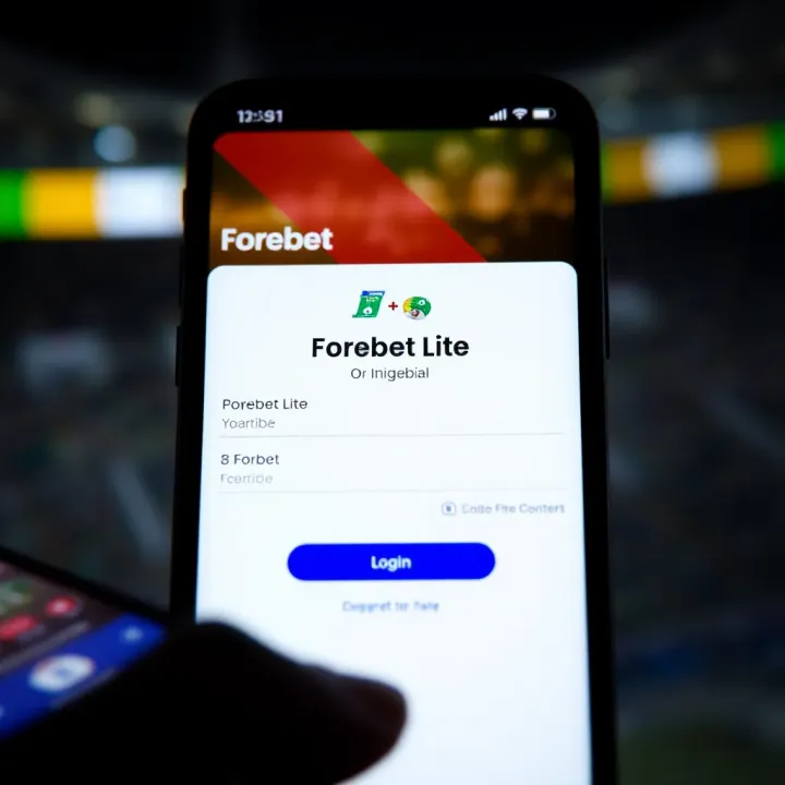 User interface showing Forebet Lite login screen on mobile device in Nigeria