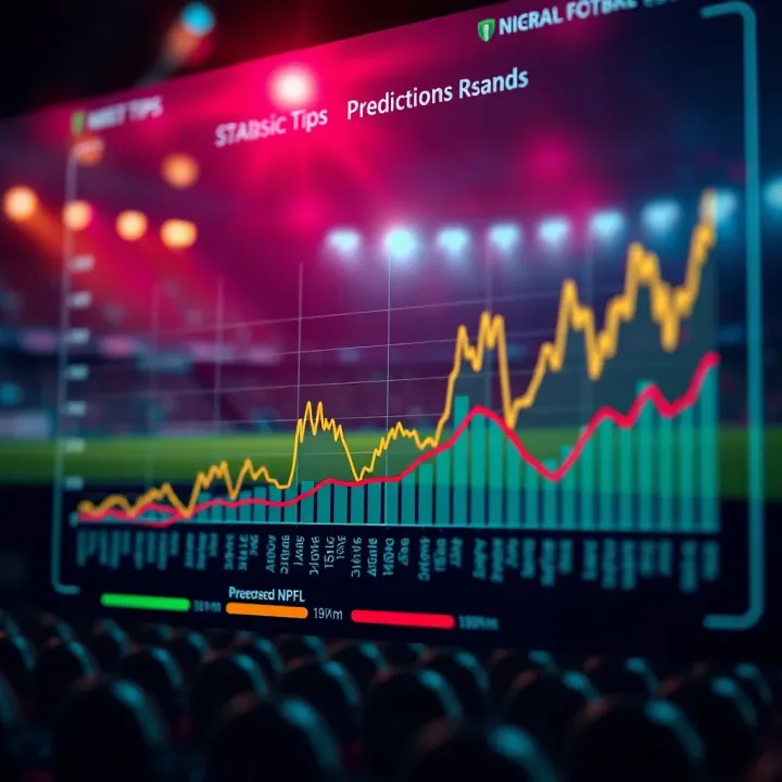 Graph displaying football match statistics and prediction trends for Nigerian Professional Football League