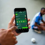 Mobile phone displaying Forebet app with sports match predictions on screen