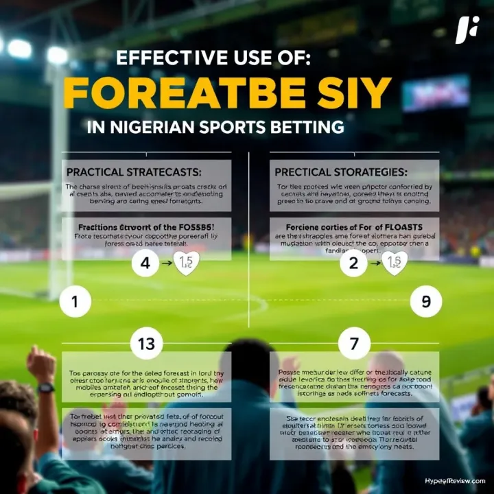 Infographic showing practical strategies for Nigerian sports bettors to effectively use Forebet forecasts in betting decisions